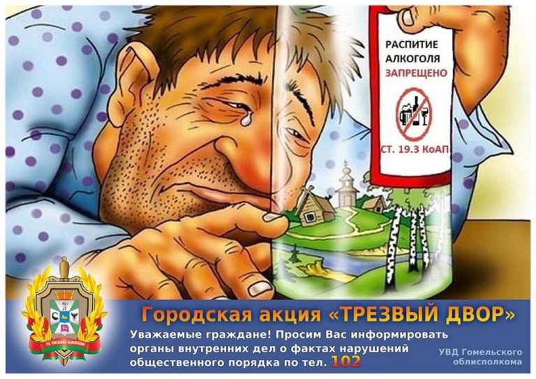 Профилактическая акция «Трезвый двор» пройдет 4 октября в Центральном районе г.Гомеля