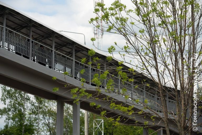 В Гомеле после реконструкции открыли движение по самому длинному пешеходному путепроводу в стране