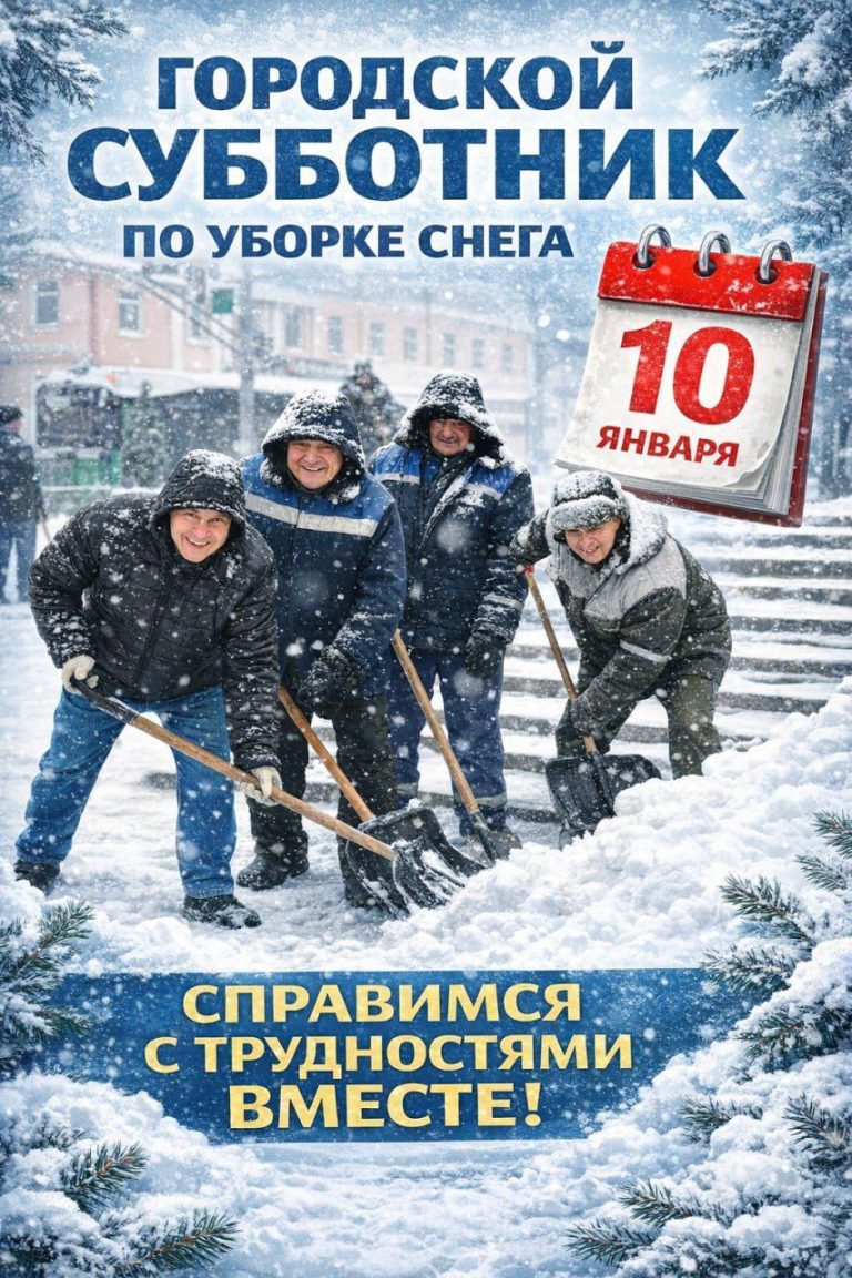 Городской субботник по уборке снега