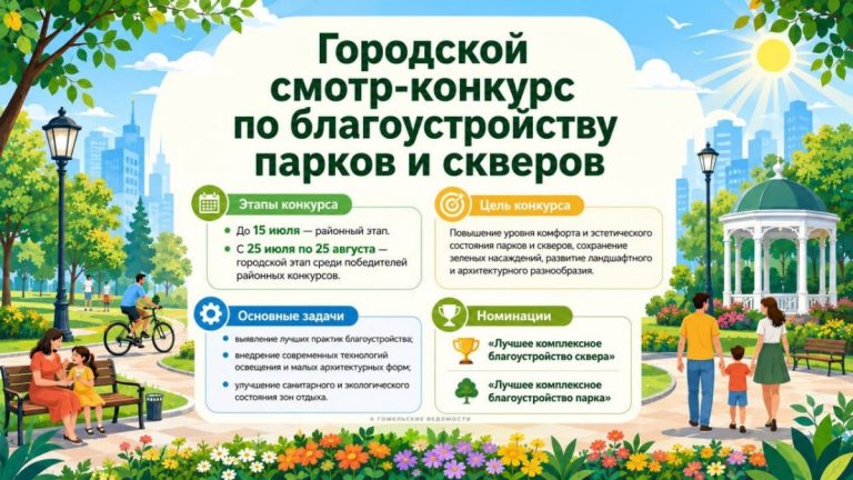 В Гомеле выбирают лучший парк и сквер. Как поучаствовать в конкурсе?